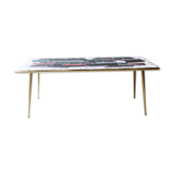coffee table with ceramic tiles, 60s