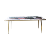 coffee table with ceramic tiles, 60s