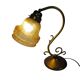 Table lamp - brass - glass - Hollywood Regency style - 70's