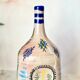 Vase bouteille amazigh bleu