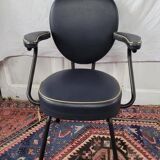 Metal and skai hairdresser's armchair 60s
