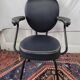 Fauteuil de coiffeur métal et skaï années 60