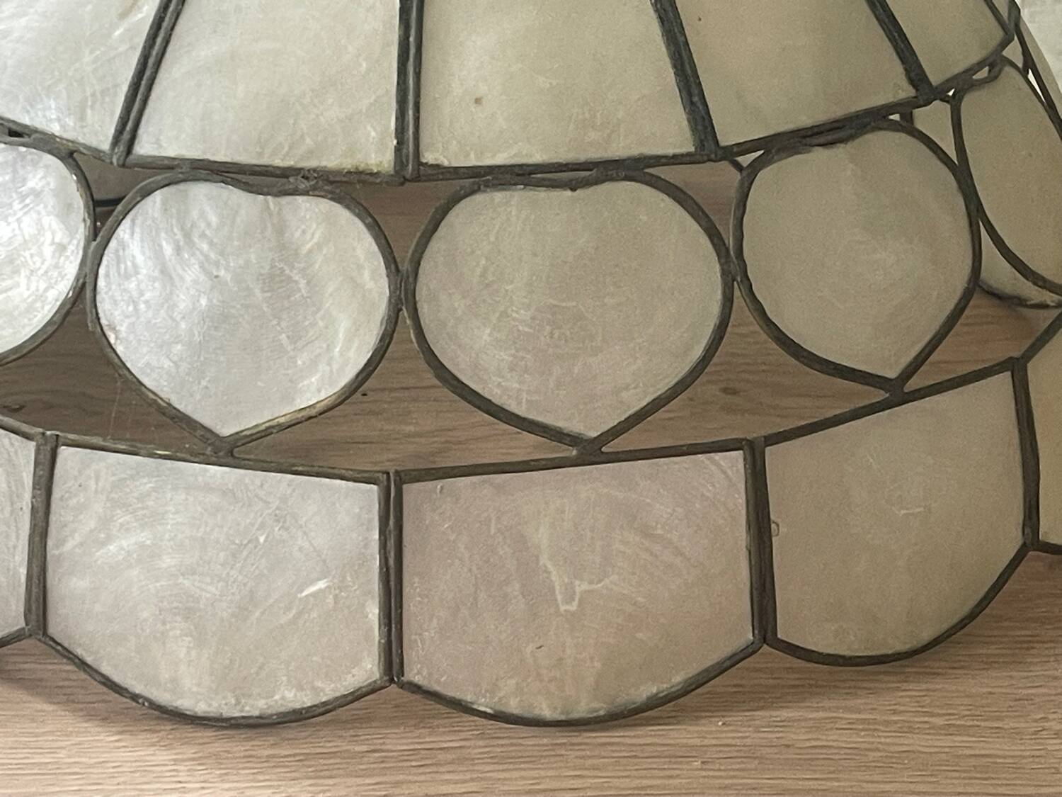 Vintage mother-of-pearl heart pendant