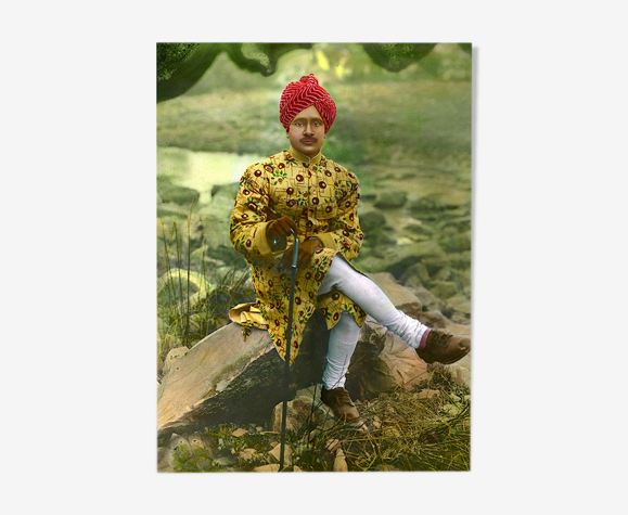 Maharaja On A Walk Rajasthan Vers 19 Photopography Ancienne Colored Selency Maharaja On A Walk Rajasthan Vers 19 Photopography Ancienne Colored Selency
