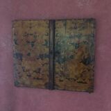 2 temple doors in lacquered wood