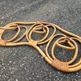 Italian rattan coat rack