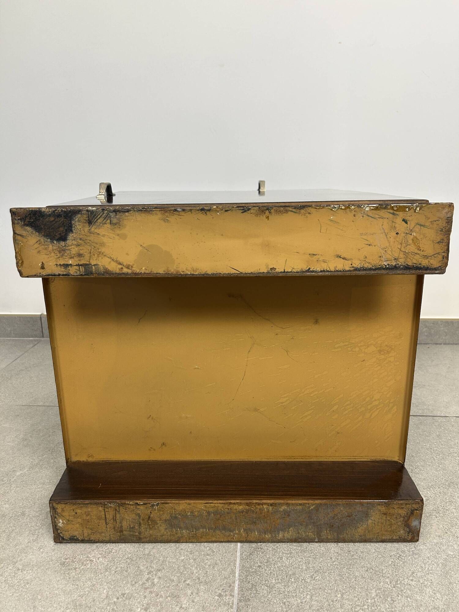 Art Deco metal bedside table