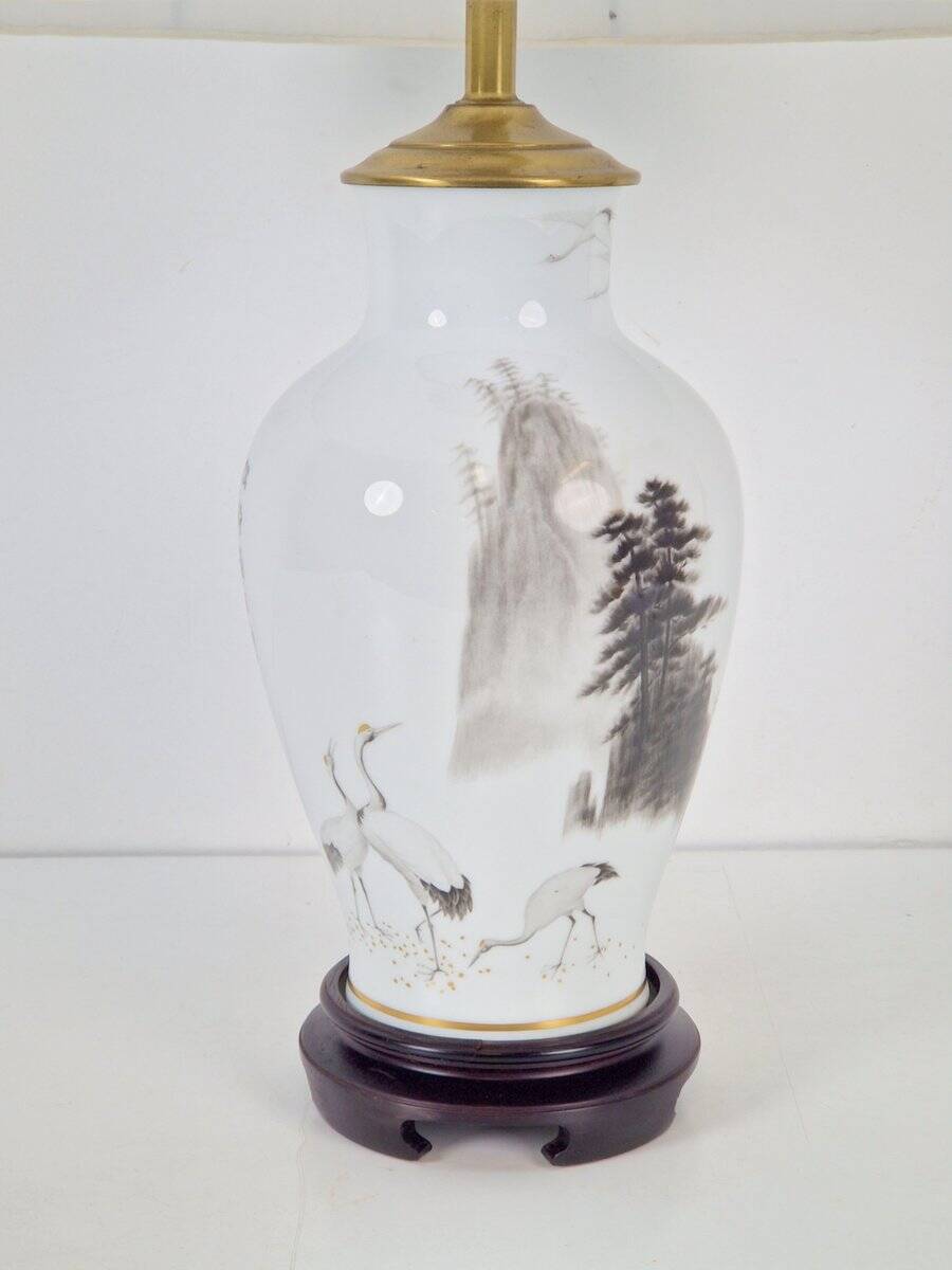 Japanese Table Lamp by Haruo Momoki for Franklin Porcelain, 1980s