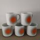 Set of 5 vintage Bareuther Bavaria cups/mugs