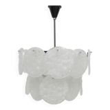 Frosted ice hanging lamp with 18 plastic discs