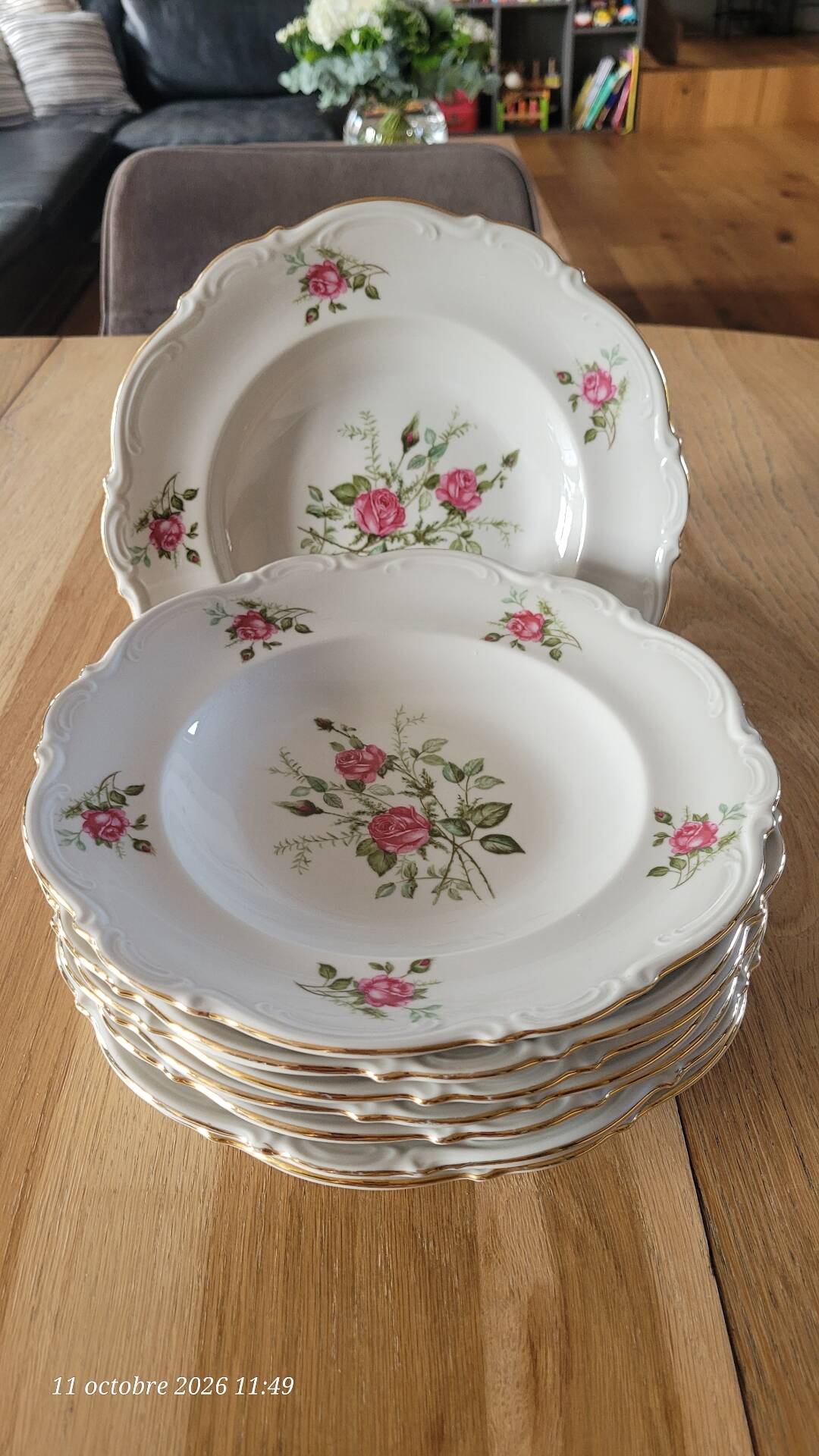 8 deep plates Mitterteich Bavaria
