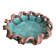 Empty Pocket Bowl Ceramic Pottery Bavent Turquoise Violet Glaze
