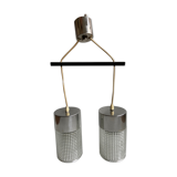 Hanging in chiseled glass and chrome metal