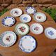 10 assiettes à dessert anciennes dépareillées 