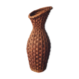 Rattan wicker basket vase
