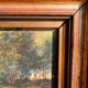 Antique painting from the late 19th century - Oil on panel in the Barbizon style.
