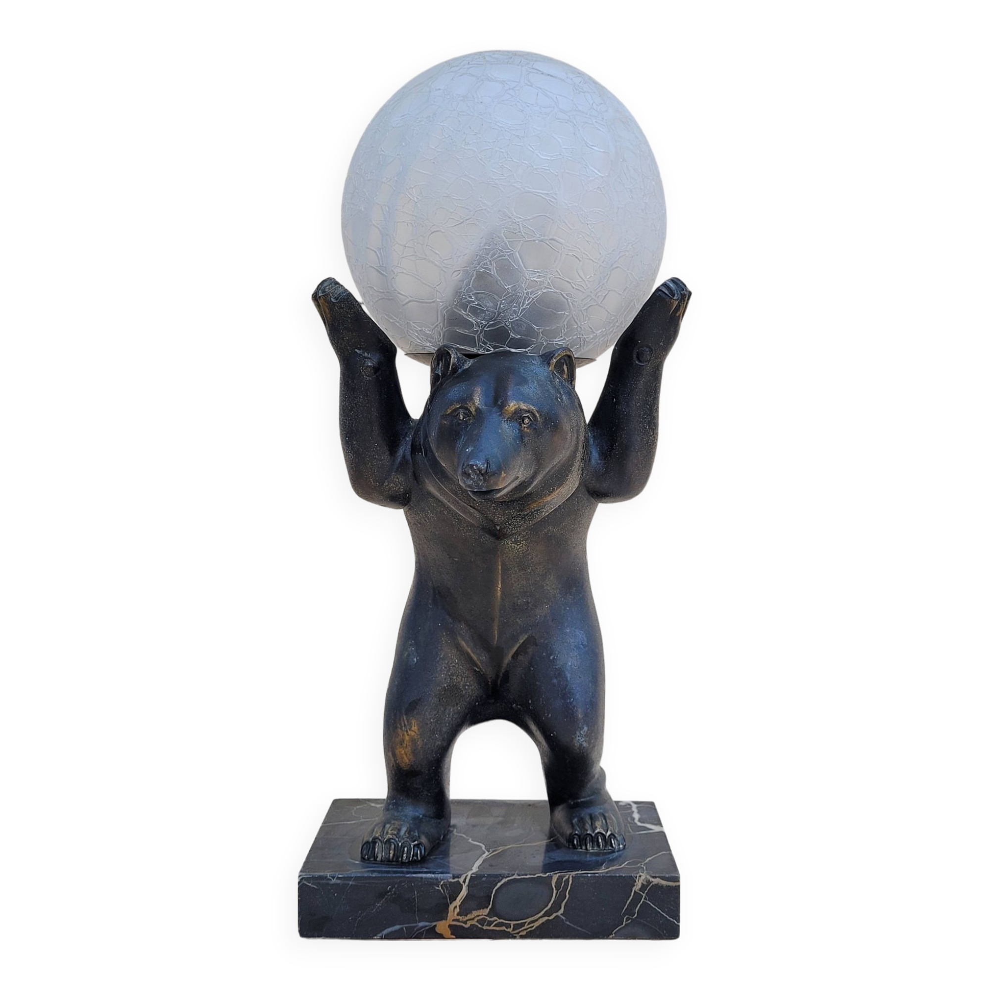 Art deco Bear lamp signed by the artist Irénée Rochard, circa 1930.