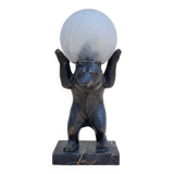 Art deco Bear lamp signed by the artist Irénée Rochard, circa 1930.