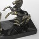 Calendrier perpétuel figurine cheval art déco en marbre