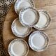 Set of 6 old flat plates model Cécile de HBCM