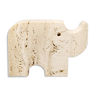 Travertine rhinoceros sculpture 1970