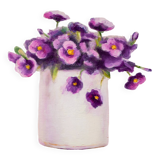 Cuadro al oleo de flores. Flores al oleo.