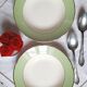 Old mismatched earthenware soup plates