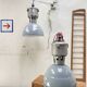 Pair of industrial lamps.