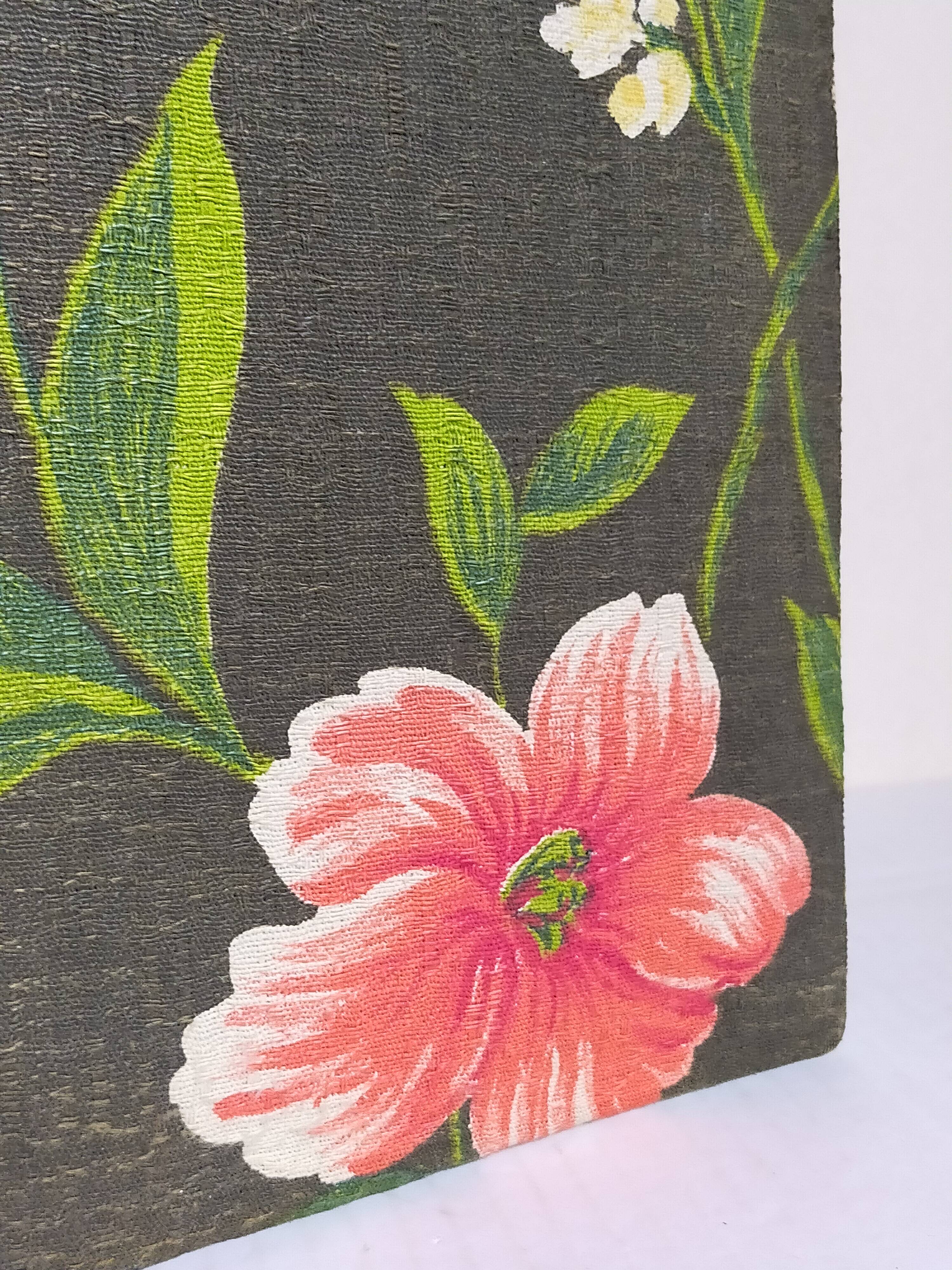 Box padded with old fabric