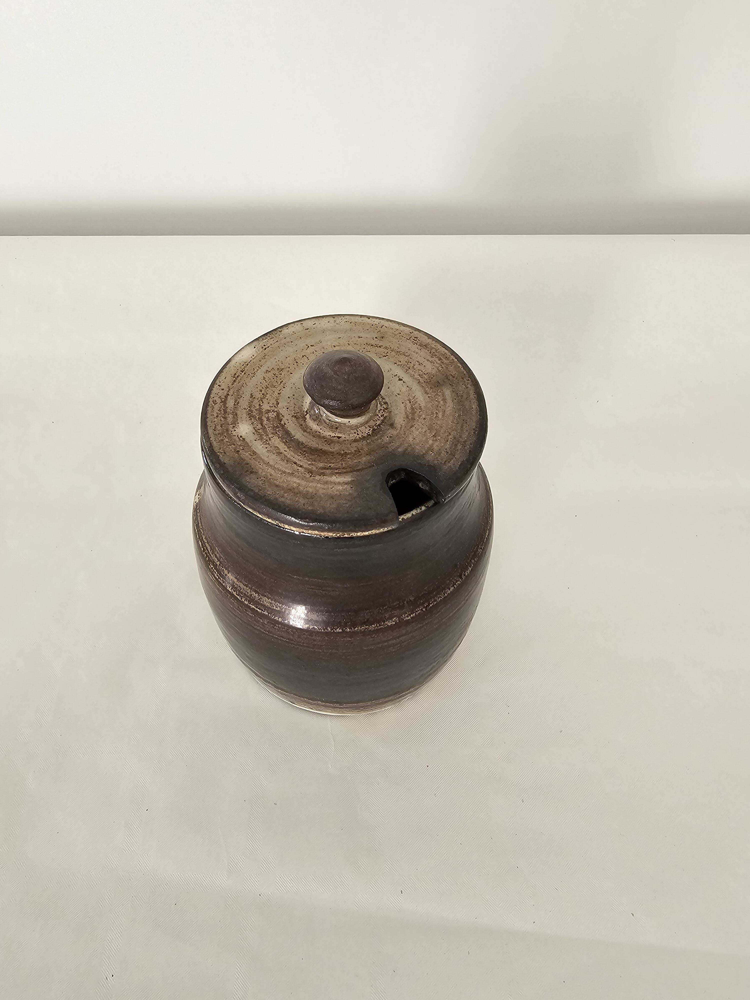 Ceramic pickle olive pot by Atelier Dieulefit Jacques POUCHAIN