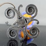 Wrought Iron Lamp, Paul Kiss and Muller Frères, France, Art Deco, c. 1920