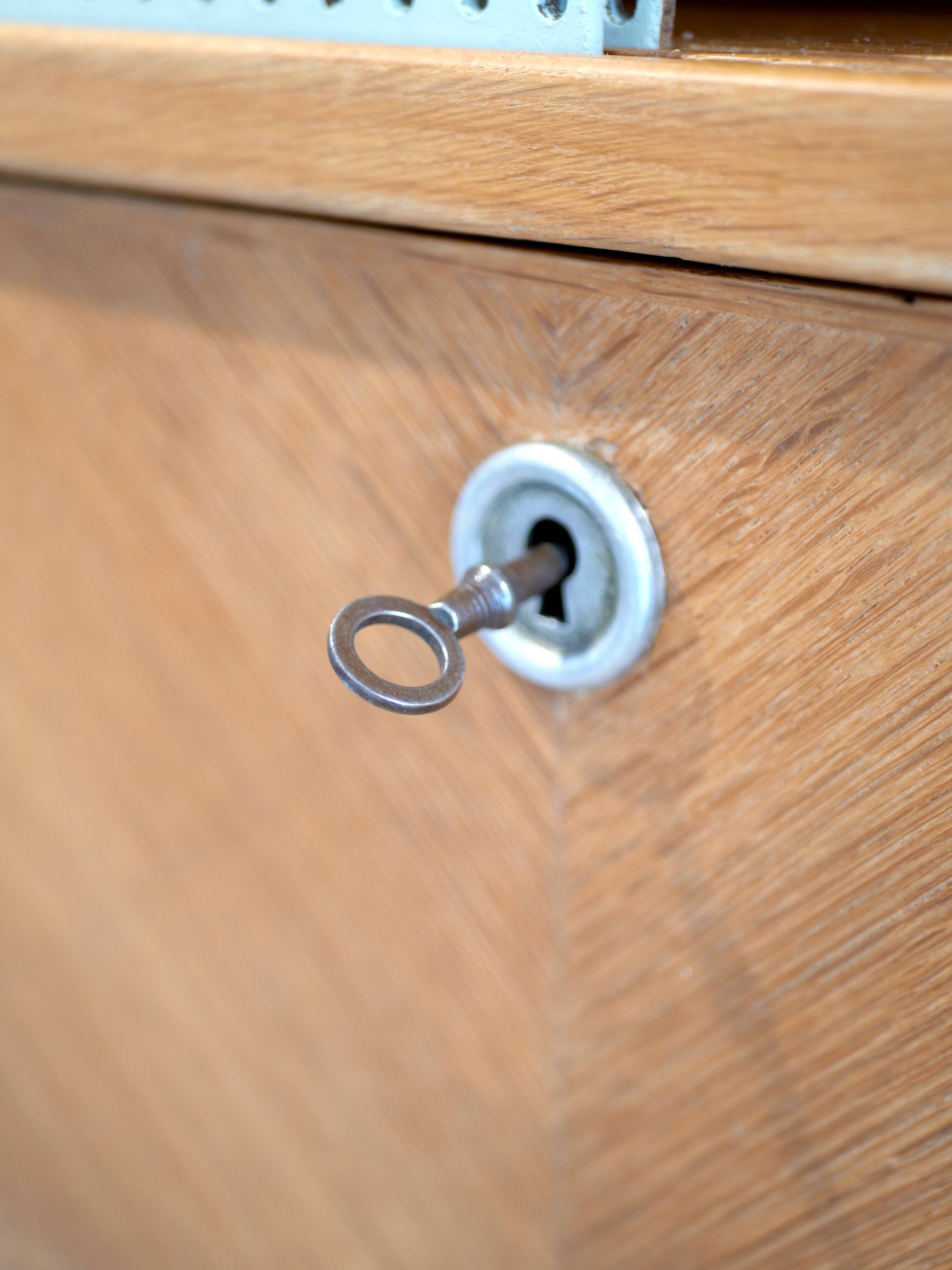 Vintage secretary with compass legs