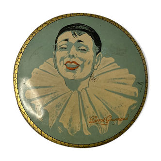Metal box Pierrot Gourmand signed around 1930