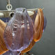 1980s Retro Murano Glass Shell Chandelier in Amber and Lavender, Italy