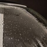 clear glass ball pendant chrome Limburg, Germany, 1970s