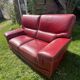 Red leather sofa