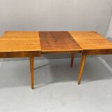 Table à manger réglable en noyer par Setona, années 1950, Tchécoslovaquie