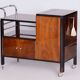 Czech Art Deco Trolley Walnut and Chrome-Plated Steel from Thonet, 1930s