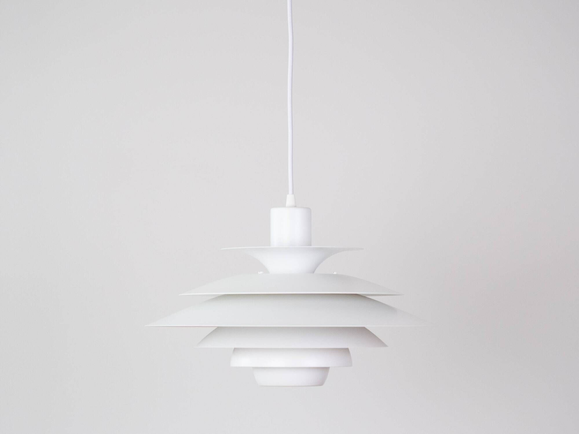 Danish vintage Verona pendant lamp by Kurt Wiborg, Jeka, 1980s