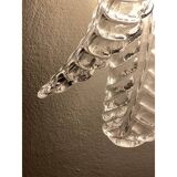 Set of Two Contemporary Italian Transparent “Felci” Murano Glass Wall Sconce