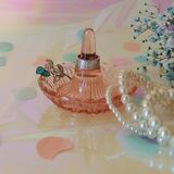 Old pink glass baguier