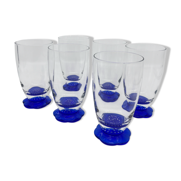 6 gobelets en verre de murano