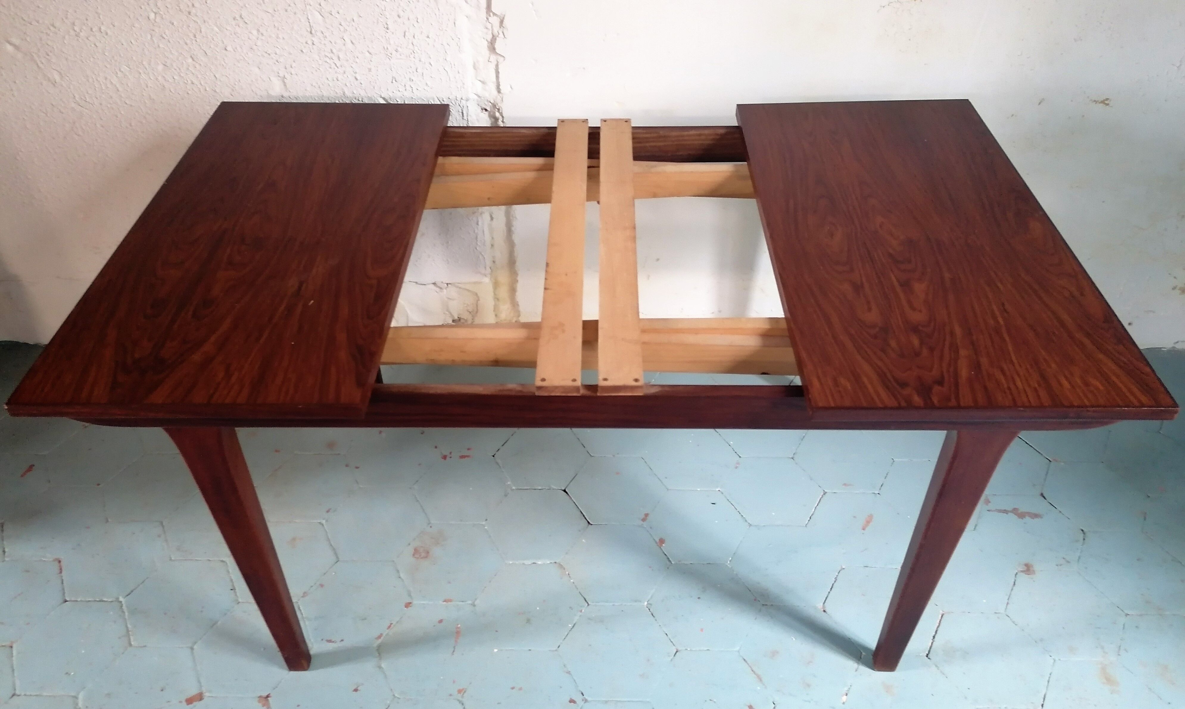 Table teck avec rallonges