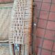 Chaise longue rotin vintage