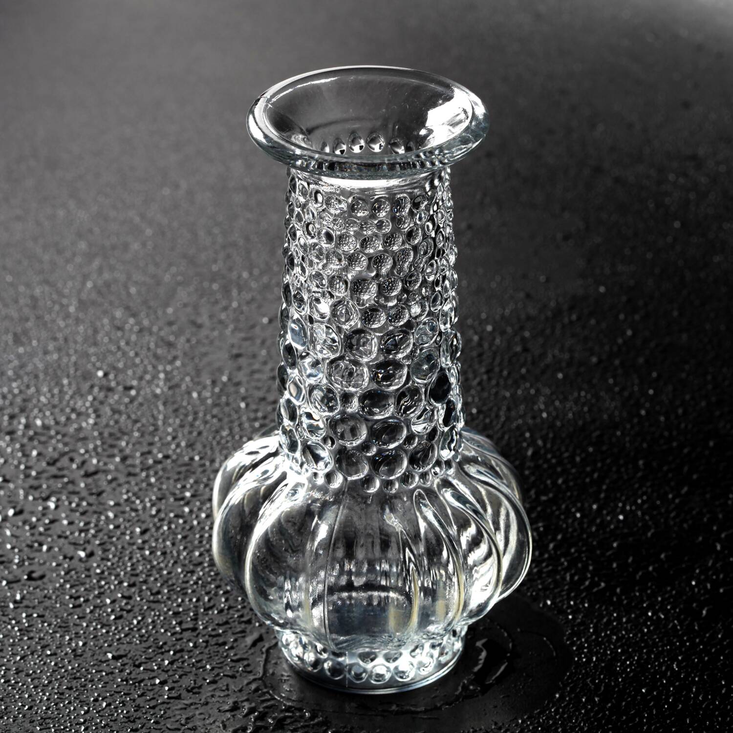 Pressed Glass Vase: Pavel Panek Design, Czech Republic / 1972