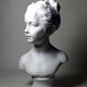 Limoges porcelain biscuit bust C. Tharaud, Louise Brongniard
