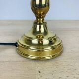 Lampe laiton globe opaline vintage