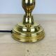 Lampe laiton globe opaline vintage