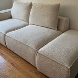 sofa, armchair and pouf