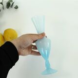Soliflore en opaline bleu